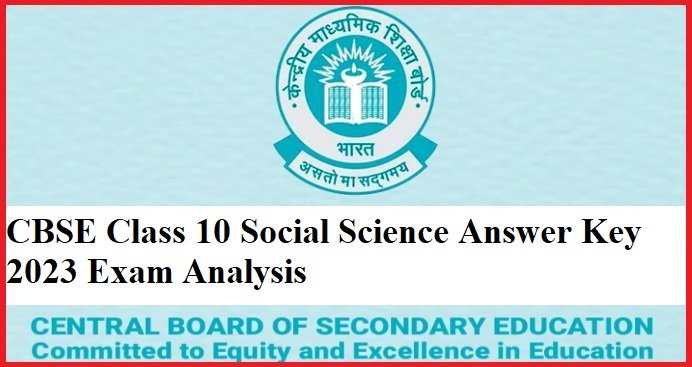 CBSE Class 10 Social Science Answer Key 2023