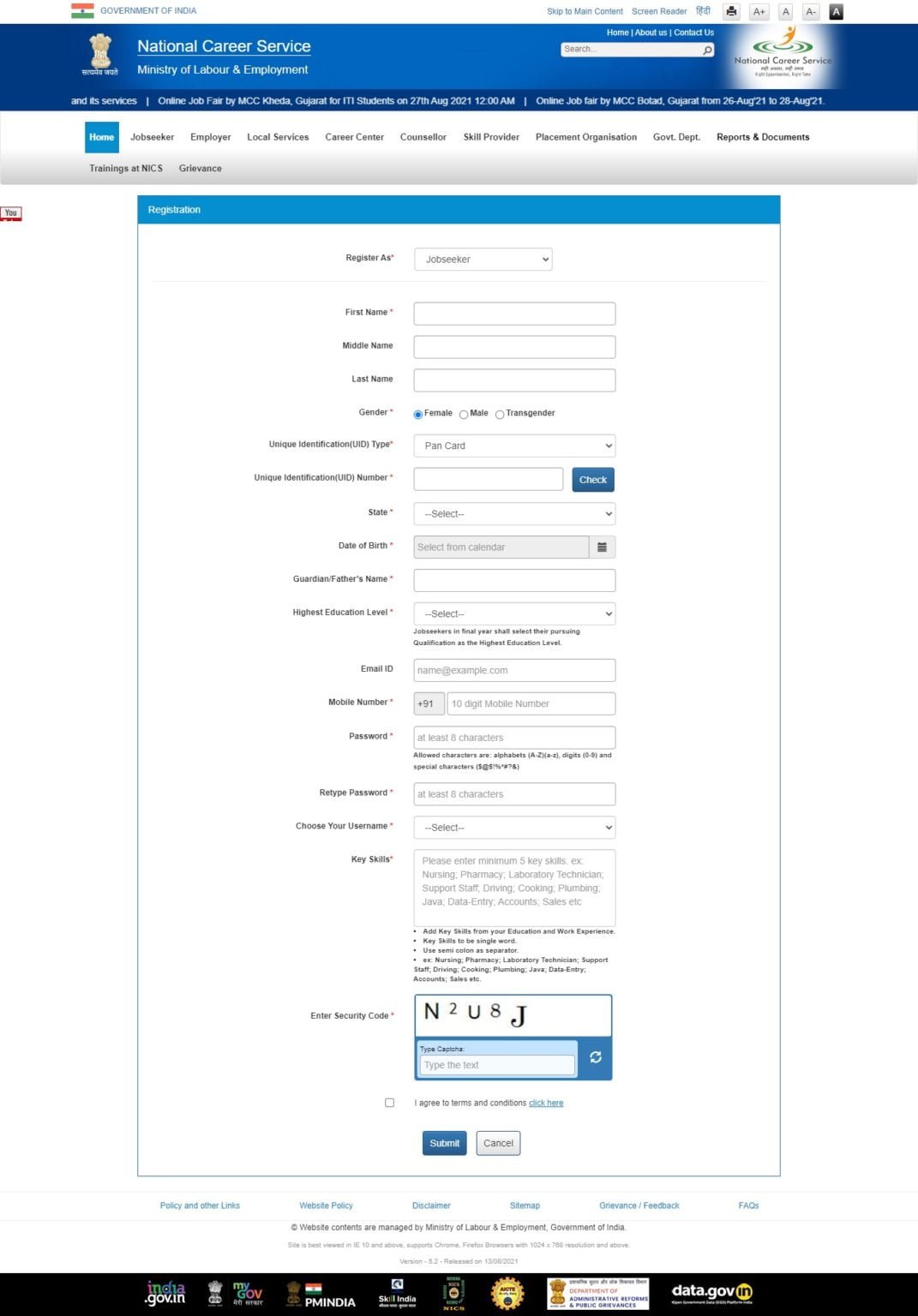 NCS Recruitment 2024 Online Registration ncs.gov.in Apply Process